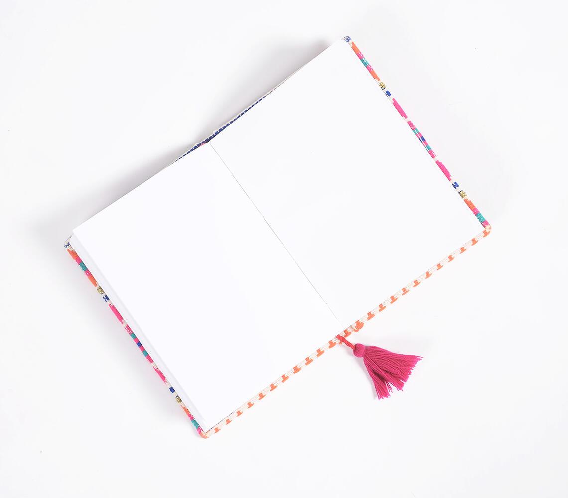 Hand Bound Fabric Diary with Tassel Bookmark - GAAIA