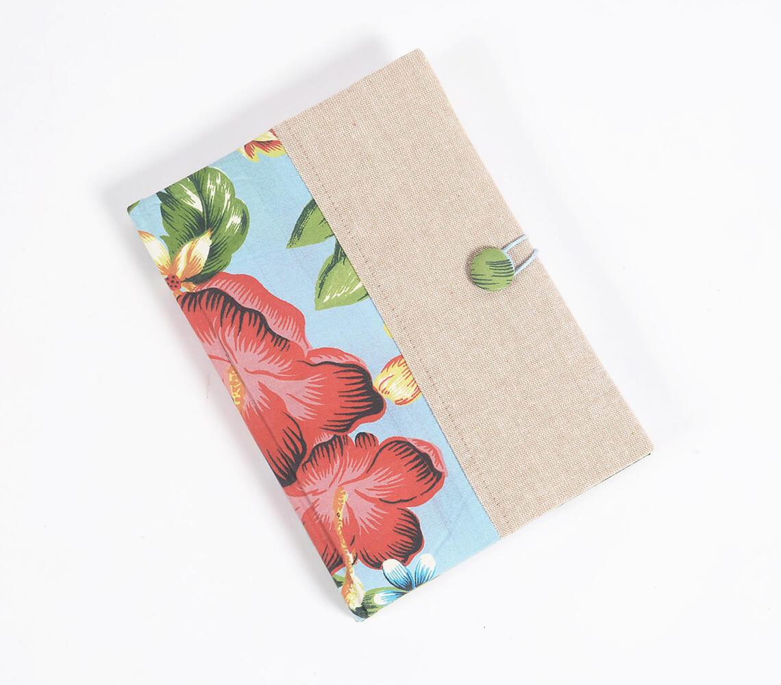 Hand Bound Tropical Fabric Diary - GAAIA