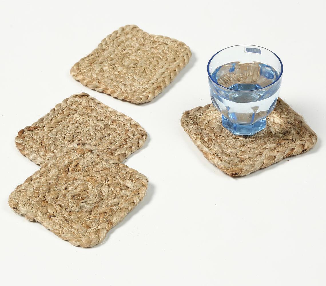 Hand Braided jute Coasters (set of 4) - GAAIA