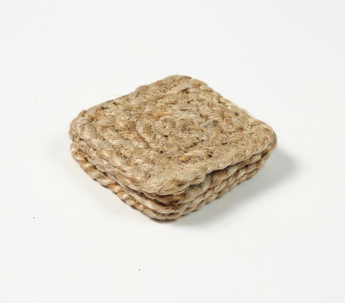 Hand Braided jute Coasters (set of 4) - GAAIA