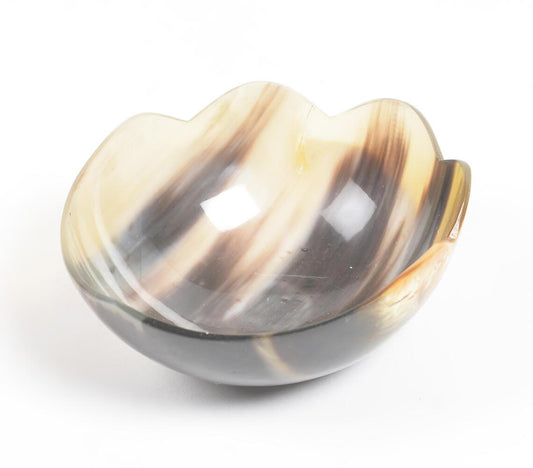 Hand cut recycled horn craft bowl - GAAIA