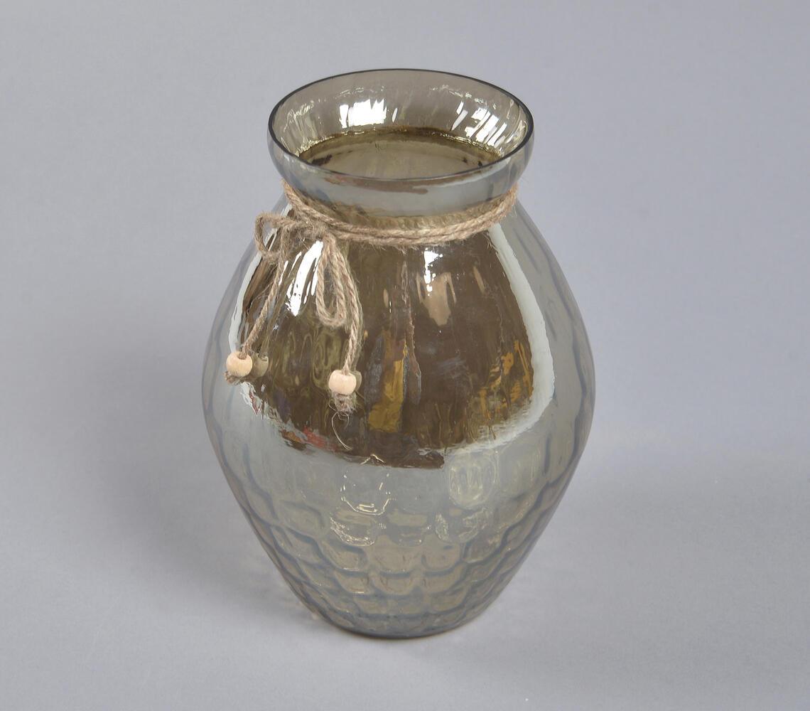 Handcrafted Statement Glossy Glass Vase - GAAIA