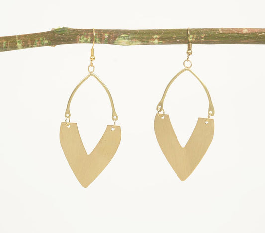 Handmade Brass Dangle Earrings - GAAIA