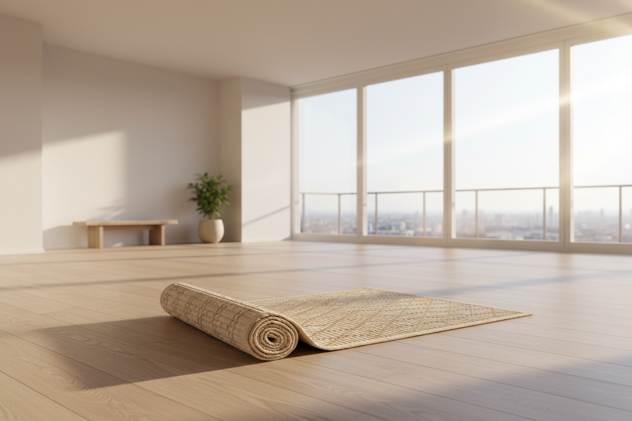 Handmade Elephant Grass Yoga Mat With Free Yoga Bag