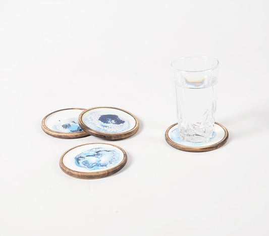 Handmade Mango wood Coasters (set of 4) - GAAIA