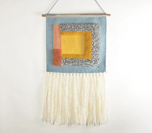 Handwoven Abstract Tasseled Wall Hanging - GAAIA