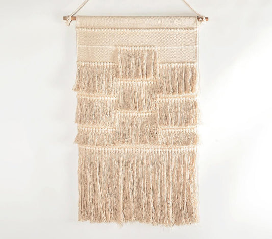 Handwoven Cotton Multi-Tasseled Wall Hanging - GAAIA