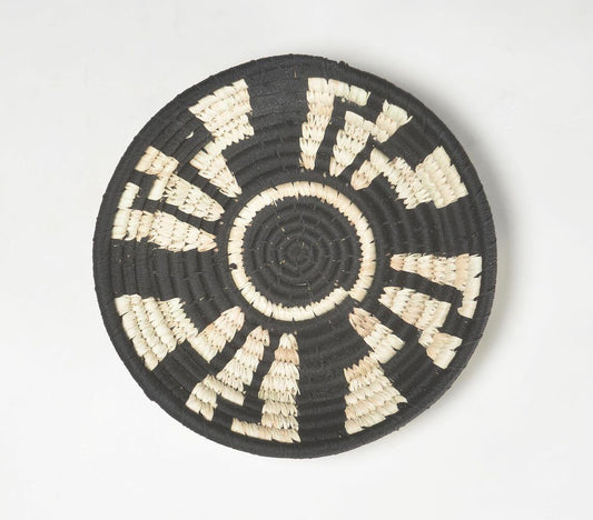 Handwoven Monochrome Tribal Wall Plate - GAAIA
