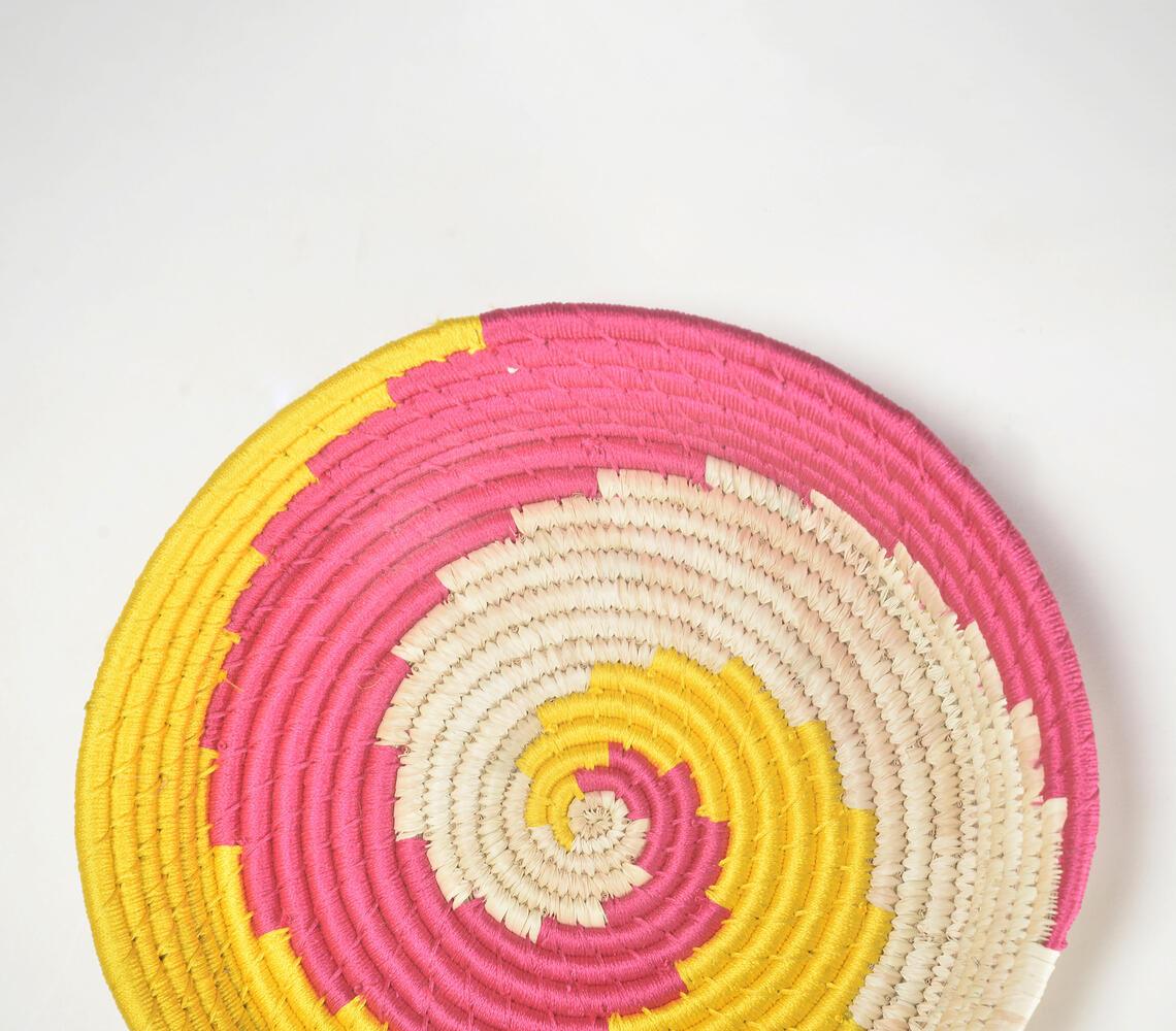 Handwoven Spiral Pop Wall Plate - GAAIA