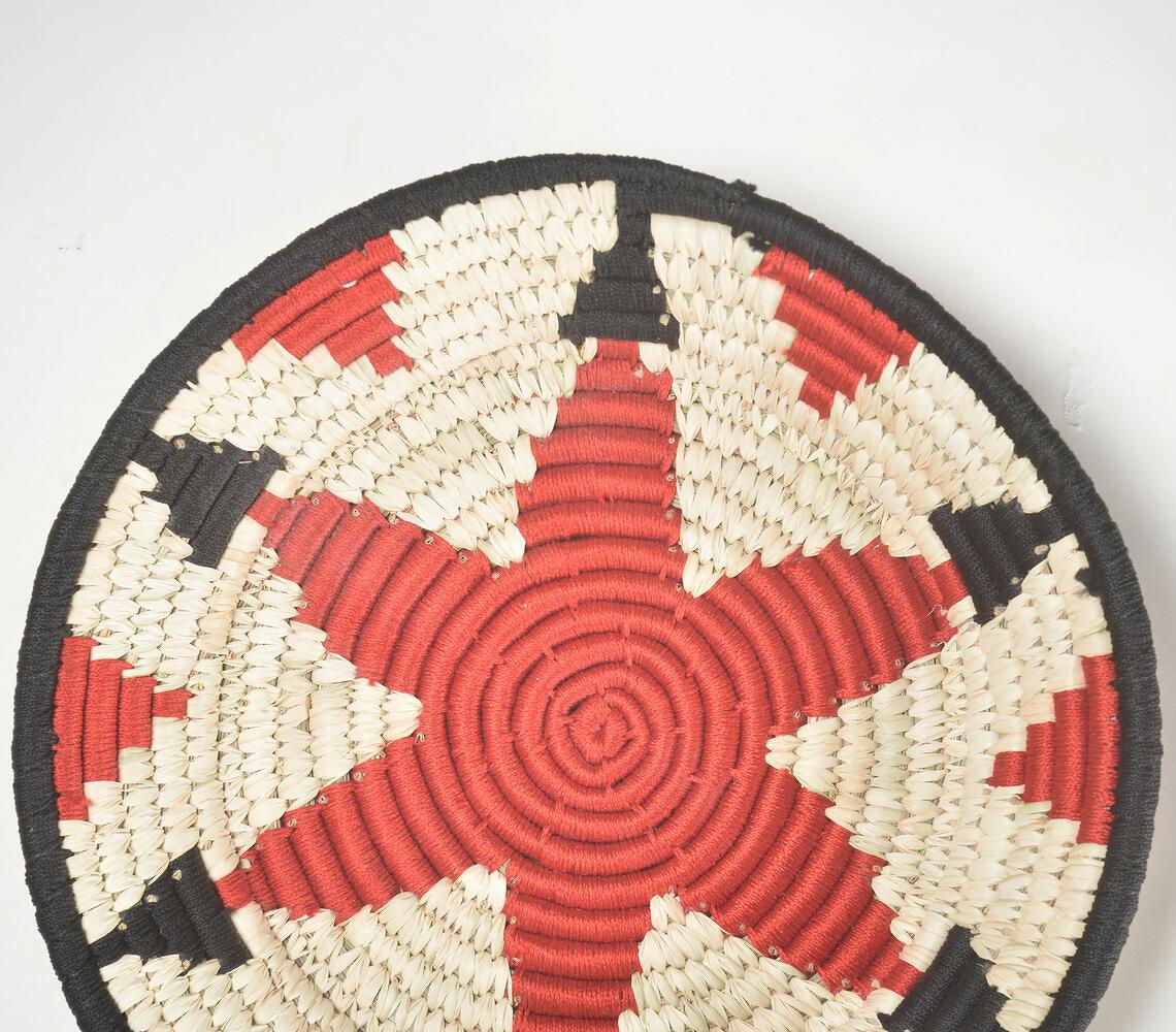 Handwoven Tribal Star Round Wall Plate - GAAIA