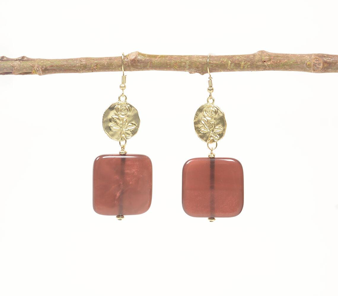 Hazel Resin Square Drop Earrings - GAAIA