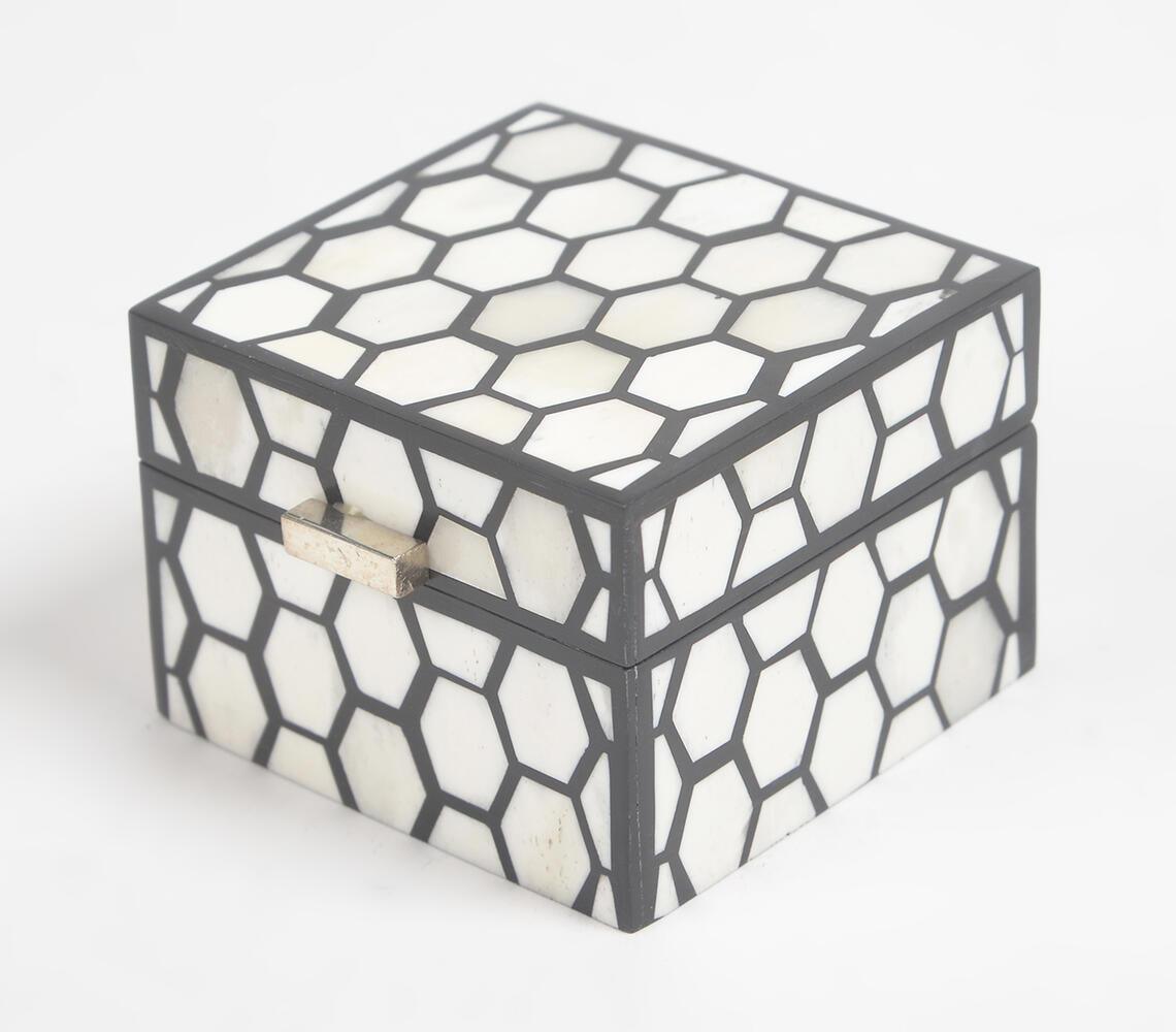 Honeycomb Bone & MDF Jewelry Box - GAAIA