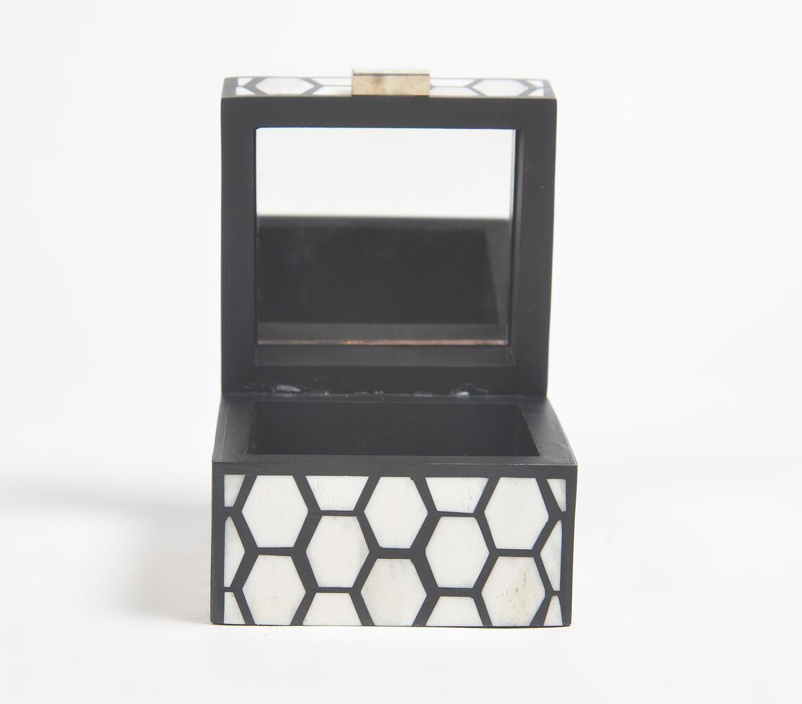 Honeycomb Bone & MDF Jewelry Box - GAAIA