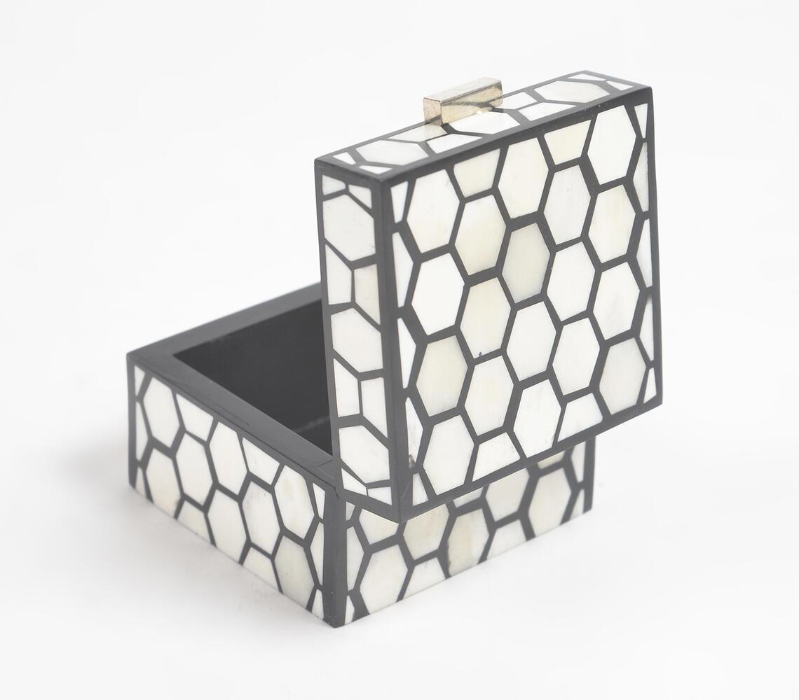 Honeycomb Bone & MDF Jewelry Box - GAAIA