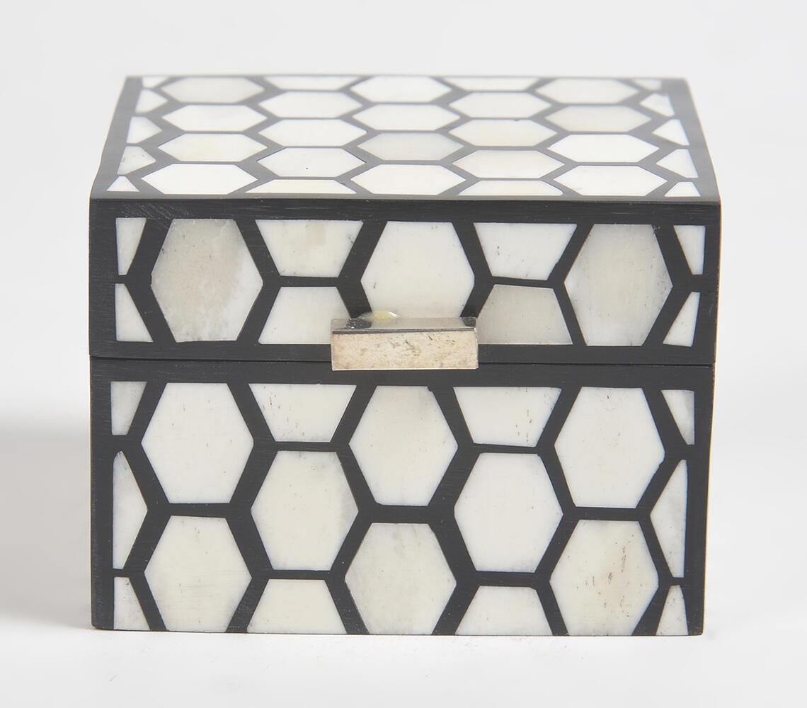 Honeycomb Bone & MDF Jewelry Box - GAAIA