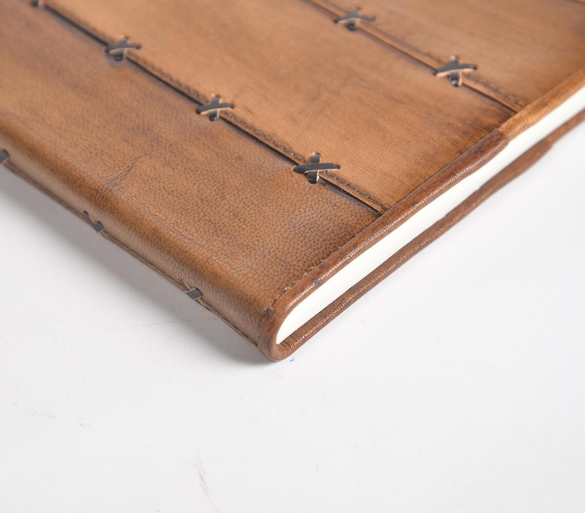 Leather Cross Stitch & Bound Diary - GAAIA