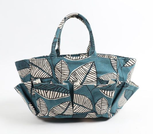 Leaves Motif Canvas Tote Bag - GAAIA