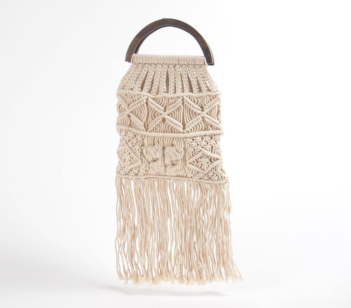 Macrame Fringed Handbag - GAAIA