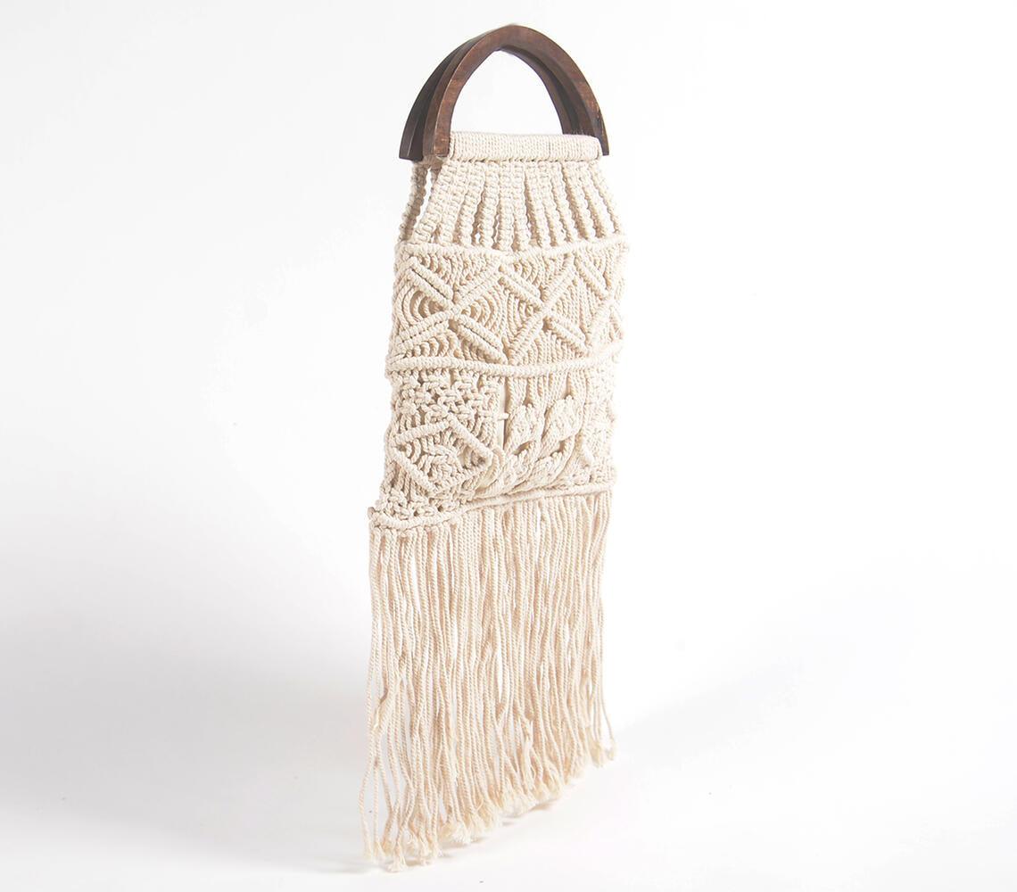 Macrame Fringed Handbag - GAAIA