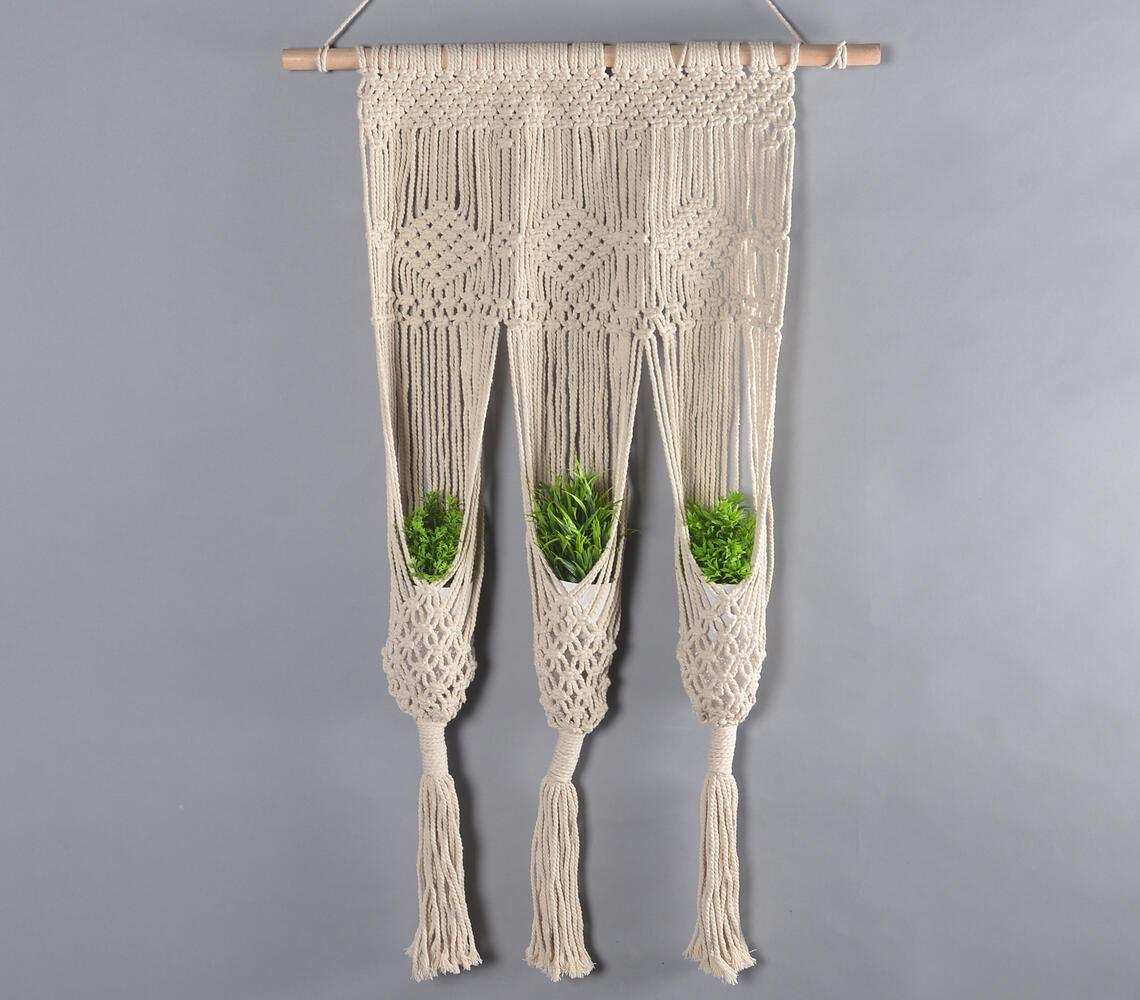 Macrame Hanging Trinity Planter - GAAIA