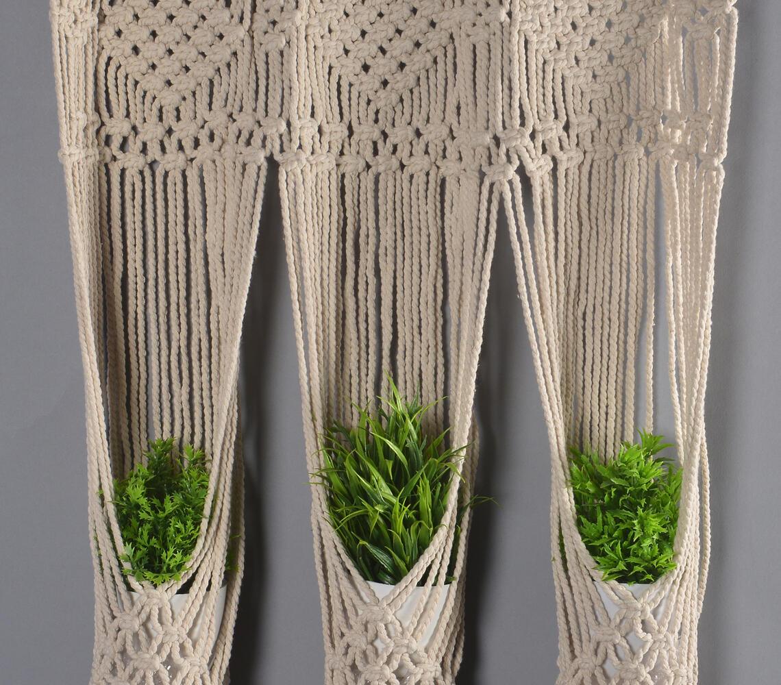 Macrame Hanging Trinity Planter - GAAIA