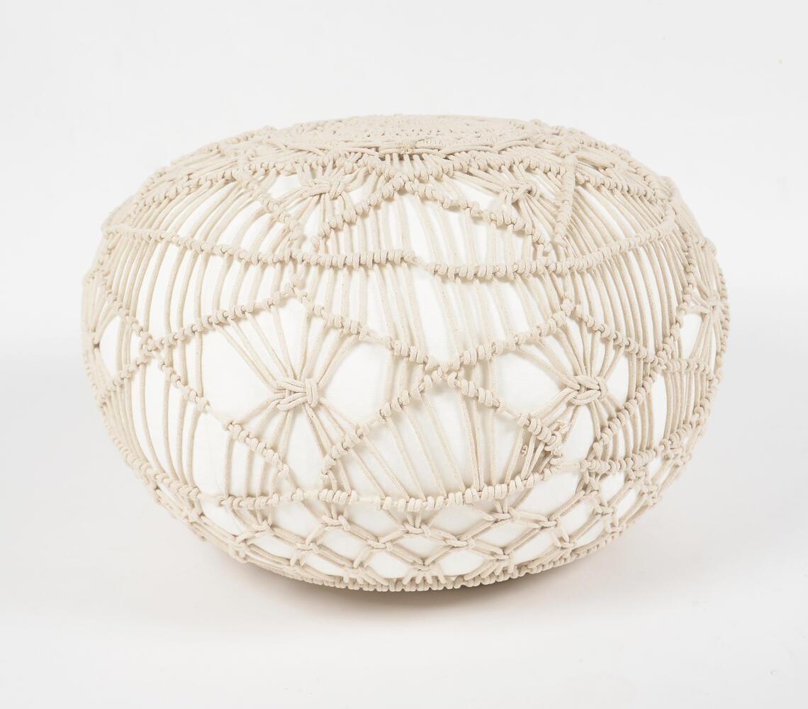 Macrame Pastel Cotton Pouf - GAAIA