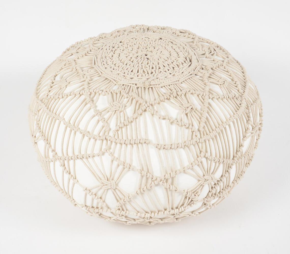 Macrame Pastel Cotton Pouf - GAAIA