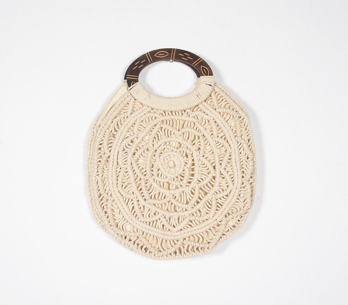 Macrame Roundie handbag - GAAIA