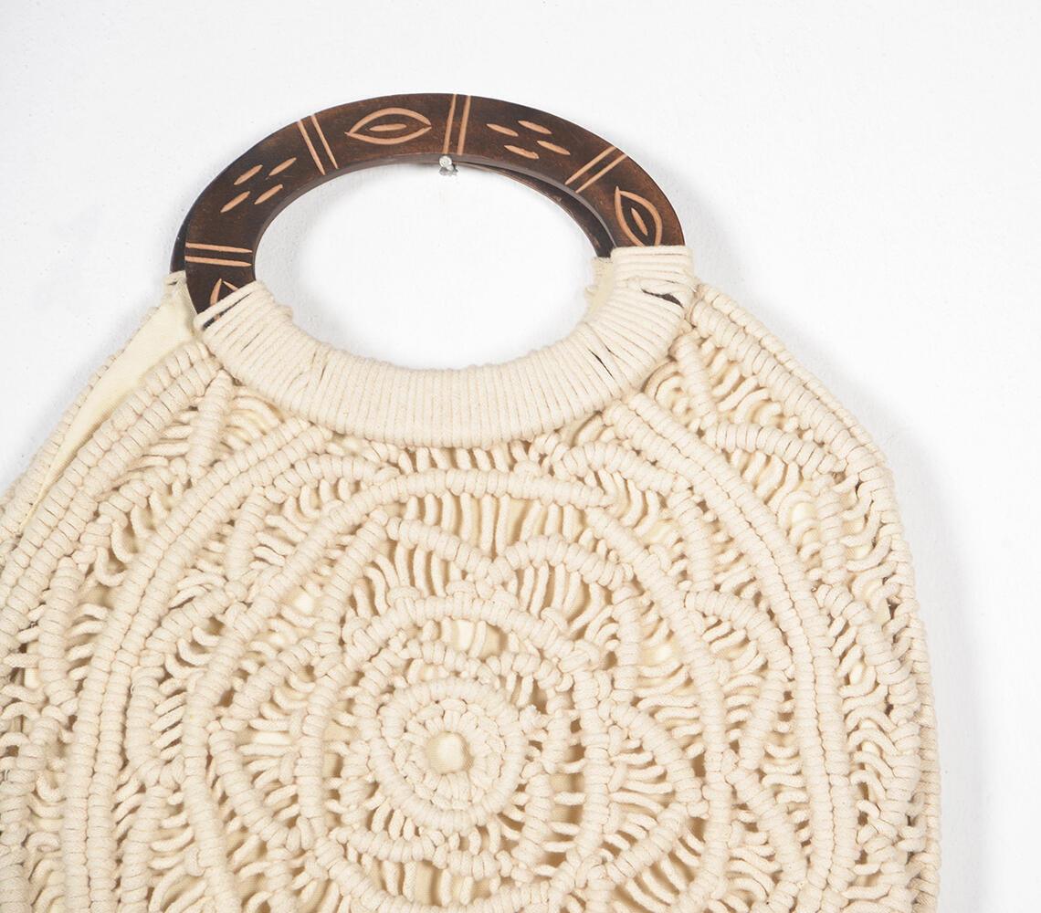 Macrame Roundie handbag - GAAIA