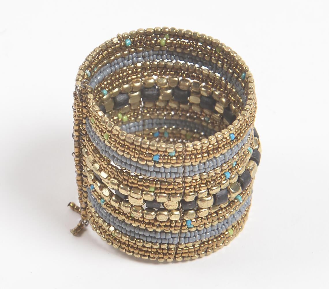 Metallic Beaded & Stacked Bracelet - GAAIA