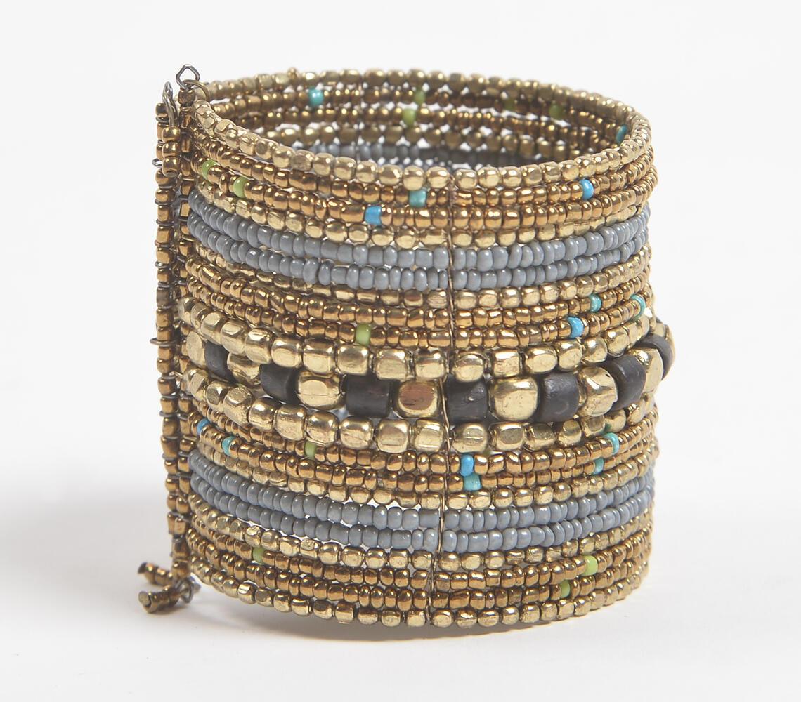 Metallic Beaded & Stacked Bracelet - GAAIA