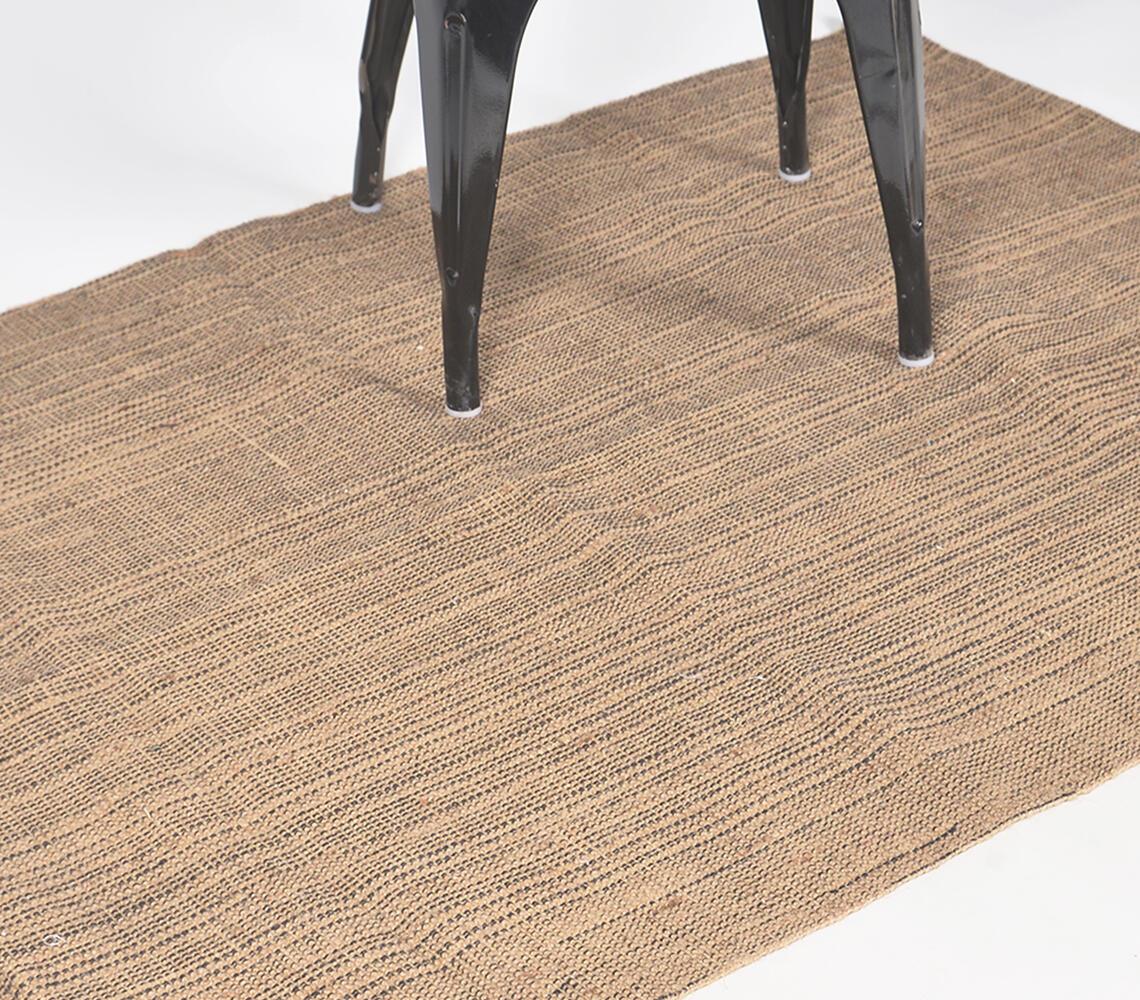 Minimal handwoven jute & cotton rug - GAAIA