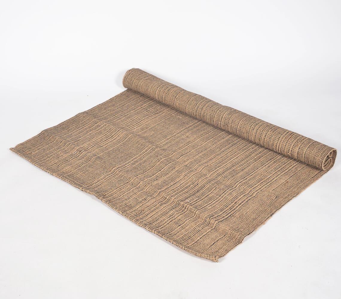 Minimal handwoven jute & cotton rug - GAAIA