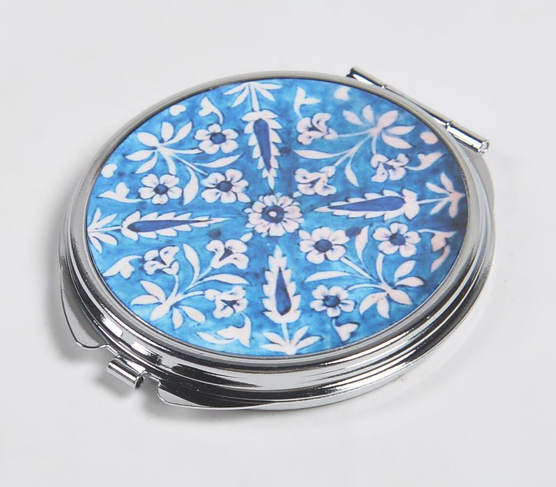 Ornate Metal Pocket Compact Mirror - GAAIA