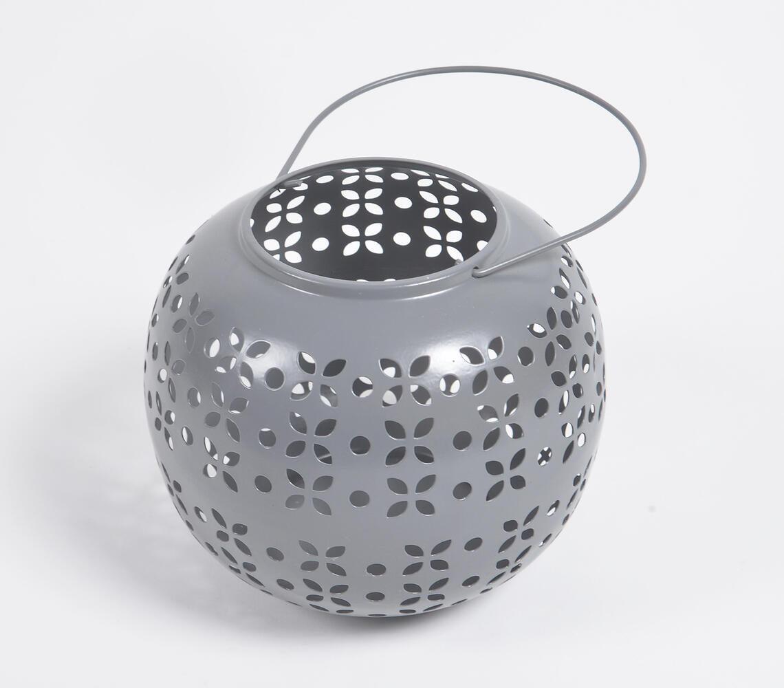 Perforated Grey Iron Lanterns (Set of 2) - GAAIA