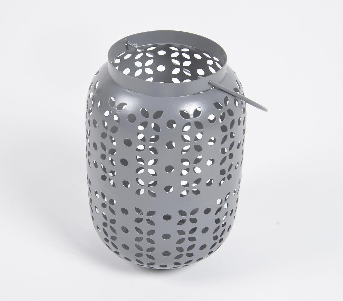 Perforated Grey Iron Lanterns (Set of 2) - GAAIA