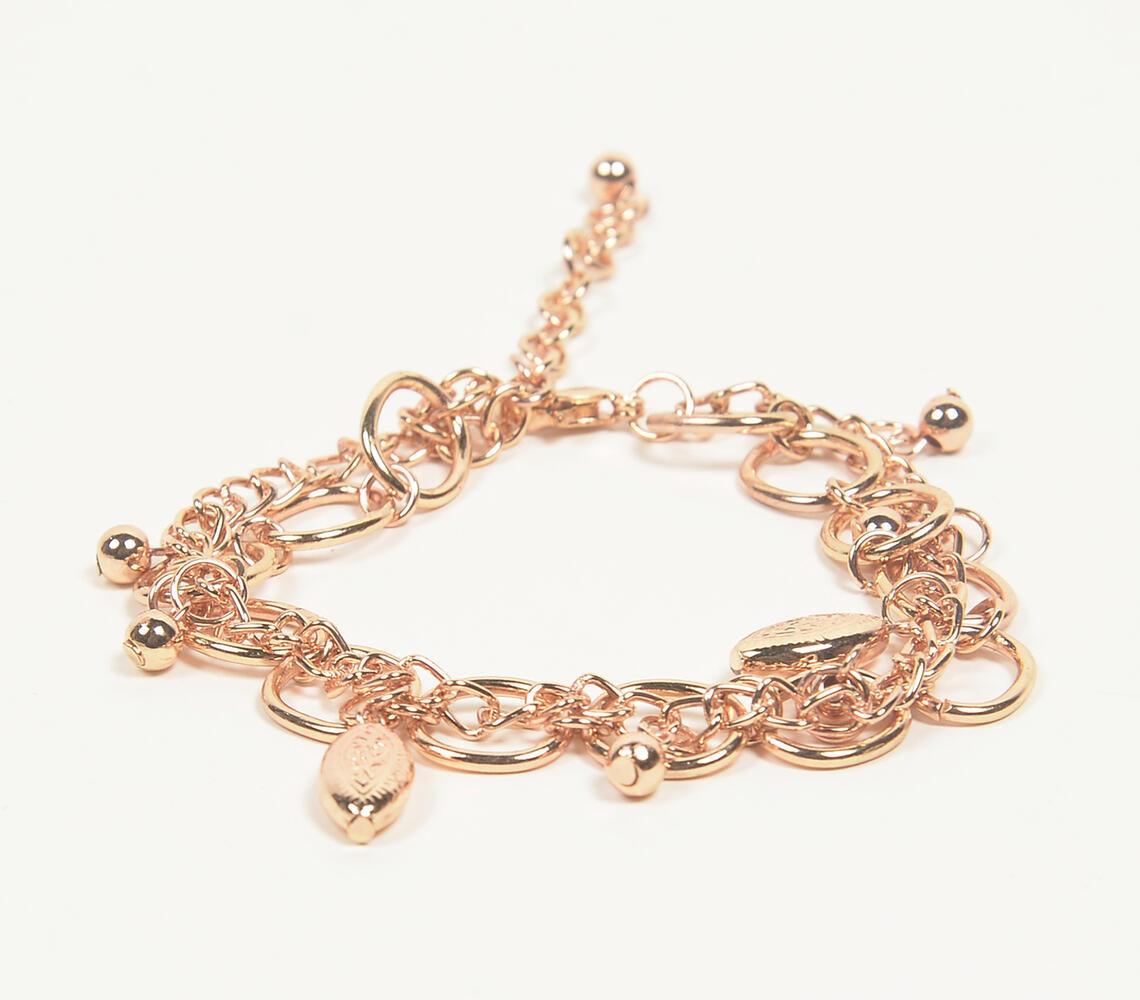 Rose-Gold Iron Charm bracelet - GAAIA