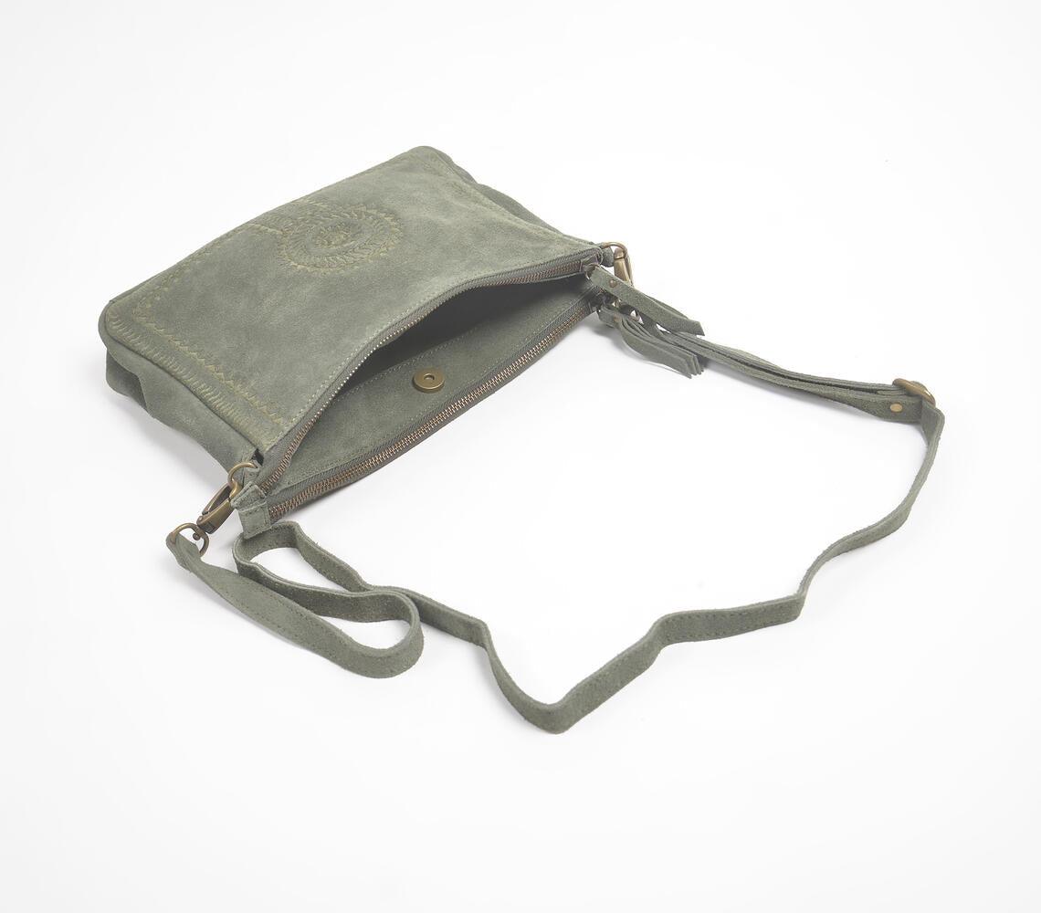 Rugged Leather Sling Bag - GAAIA