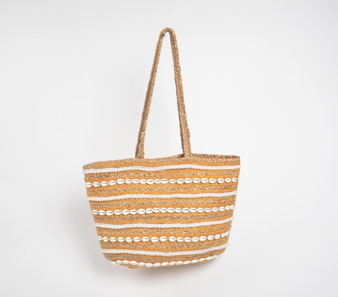 Shell Stripes Jute Tote Bag - GAAIA