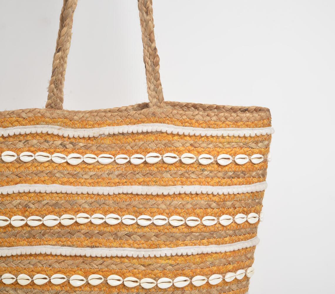 Shell Stripes Jute Tote Bag - GAAIA