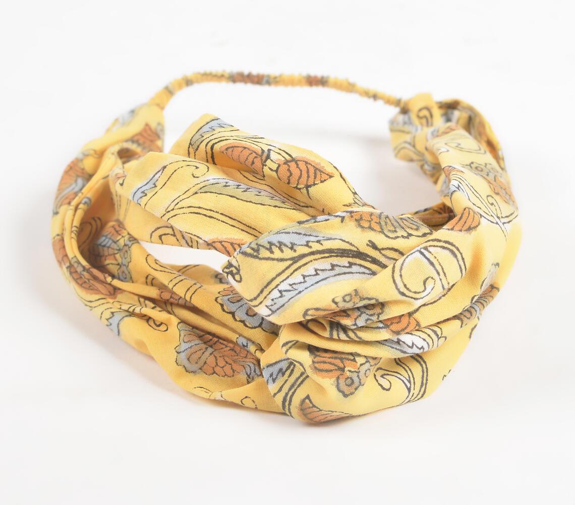 Summer Paisley Block printed Knot Hairband - GAAIA