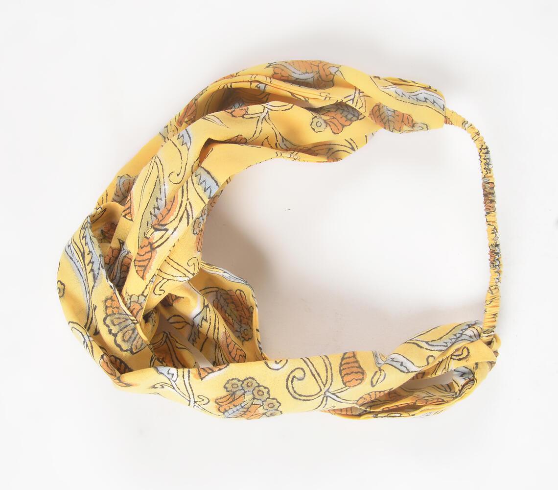 Summer Paisley Block printed Knot Hairband - GAAIA