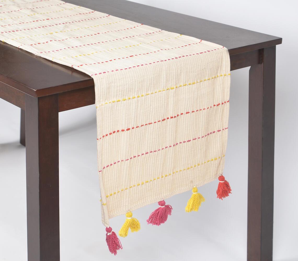 Tasseled Dotted Lines Decoration Runner - GAAIA