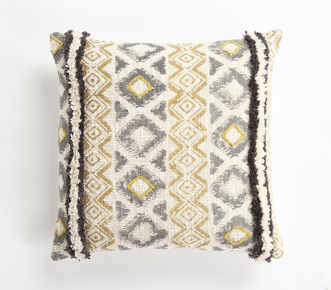 Textured Diamond Pattern Cotton Cushion Cover - GAAIA