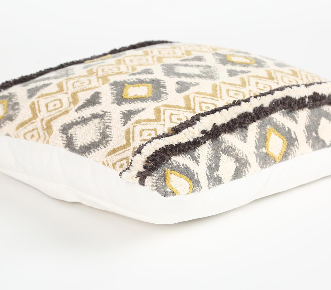 Textured Diamond Pattern Cotton Cushion Cover - GAAIA