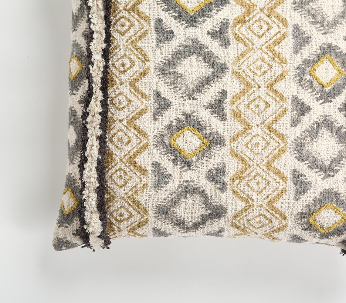 Textured Diamond Pattern Cotton Cushion Cover - GAAIA