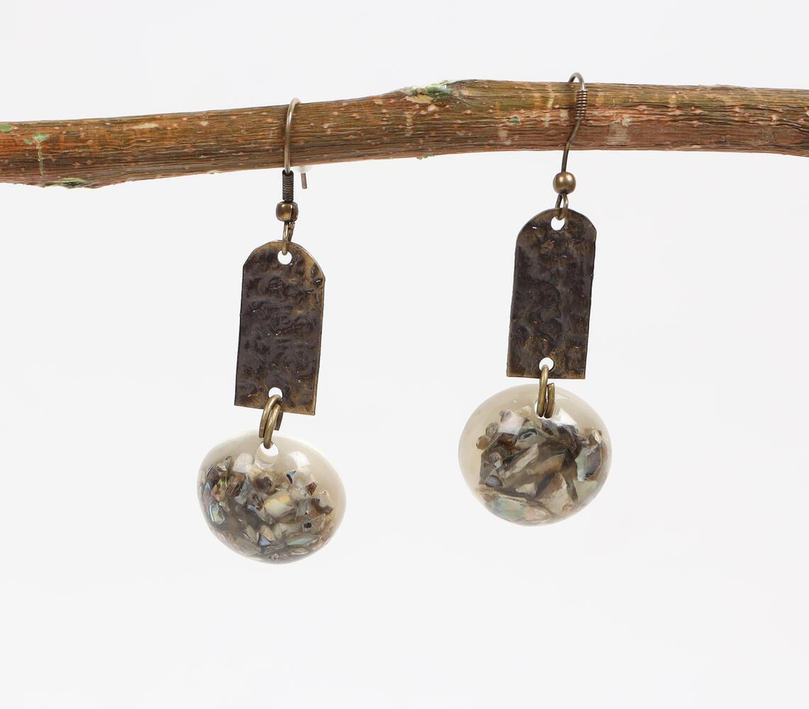 Textured Resin Dangle Earrings - GAAIA