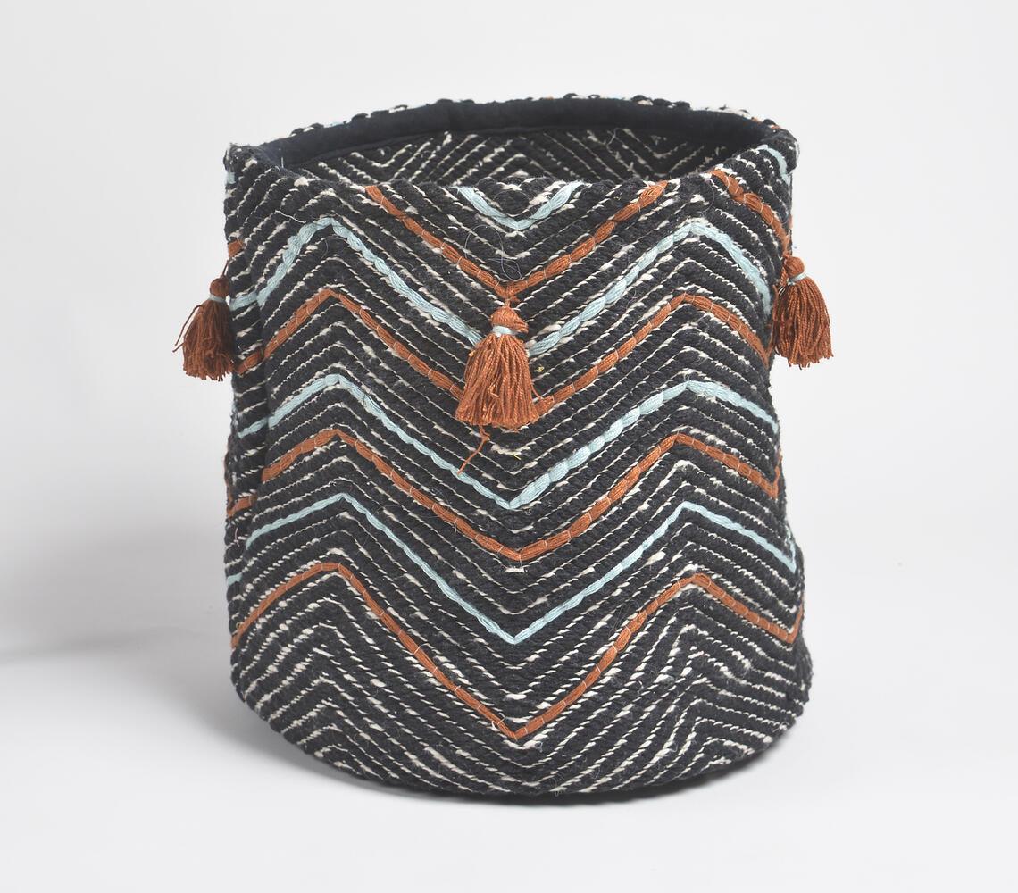 Textured Zig-zag Multi-purpose Storage Basket - GAAIA