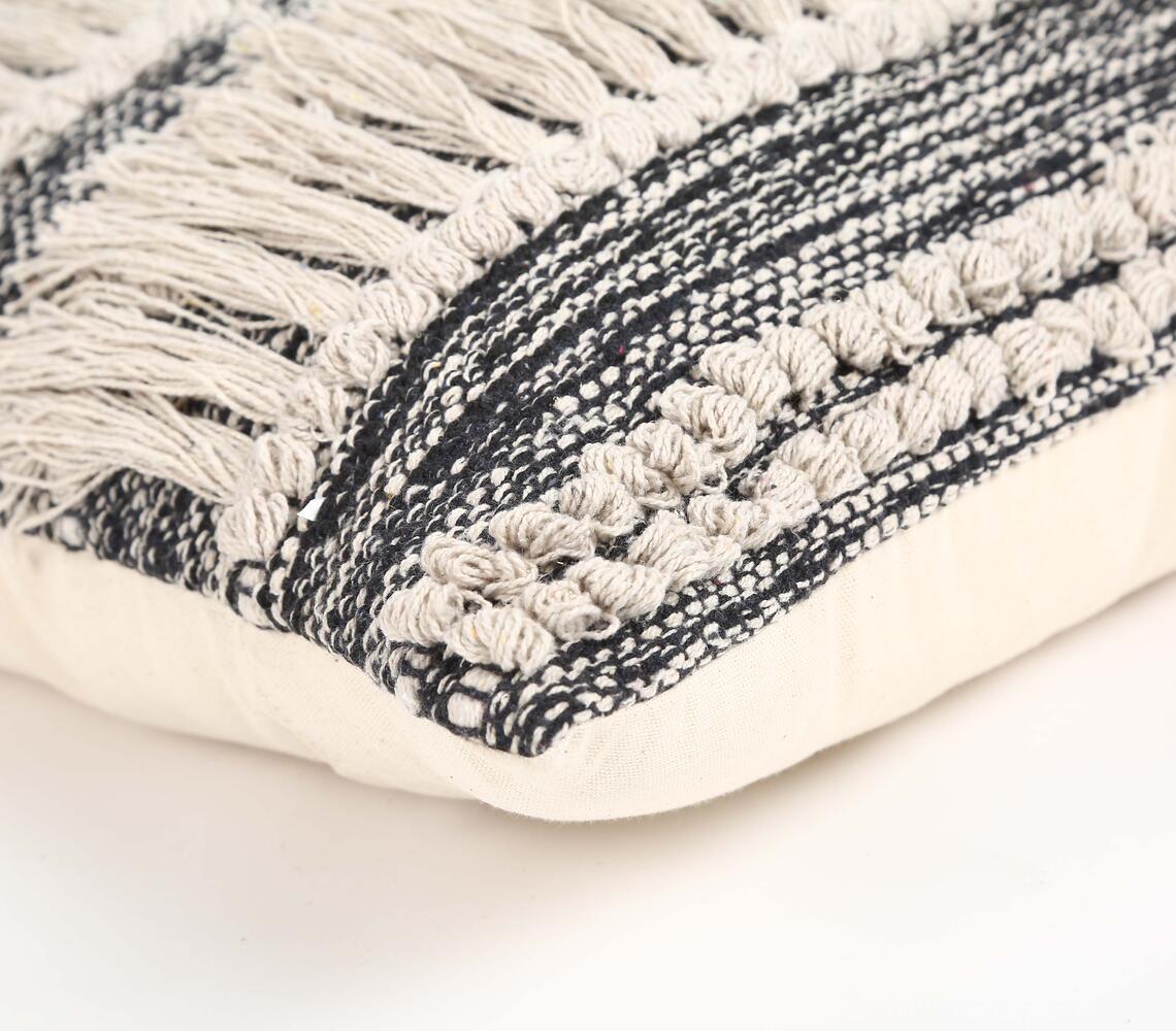 Tufted & Fringed Cotton Cushion Cover - GAAIA