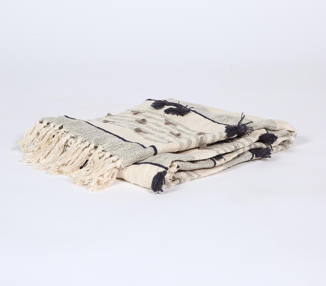 Tufted & Paneled Monotone Throw - GAAIA